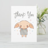 Einfache Harry Potter - Dobby Baby-Party Dankeskarte (Stehend Vorderseite)