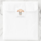 Einfache Harry Potter - Dobby Babyparty Quadratischer Aufkleber (Tasche)