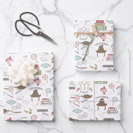 Einfache Harry Potter Kinderdusche Geschenkpapier Set (Vorderseite)