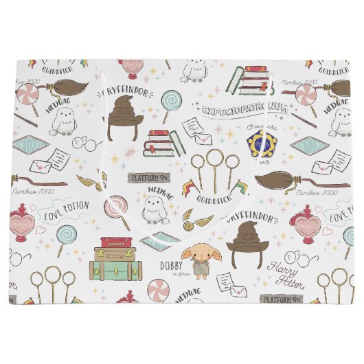 Einfache Harry Potter Kinderdusche Große Geschenktüte (Vorderseite)