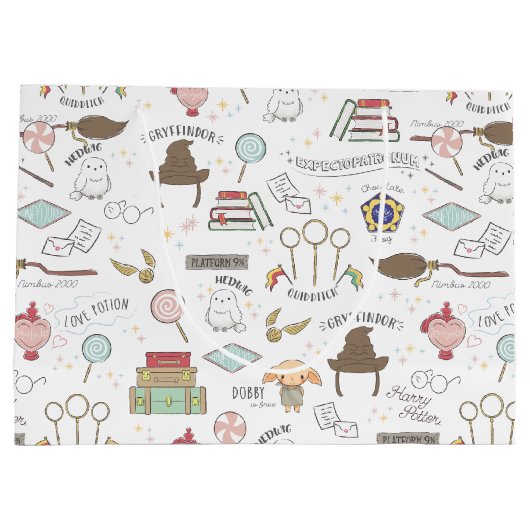 Einfache Harry Potter Kinderdusche Große Geschenktüte (Rückseite)