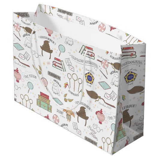 Einfache Harry Potter Kinderdusche Große Geschenktüte (Rückseite Schrägansicht)