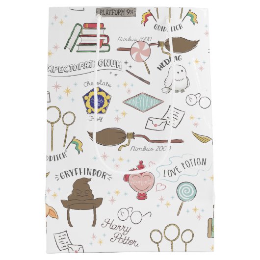 Einfache Harry Potter Kinderdusche Mittlere Geschenktüte (Rückseite)