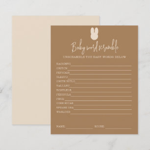 Einfache Hase Baby Word Scramble Baby Showspiel