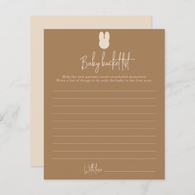 Einfache Hasenbuschliste (Vorne/Hinten)