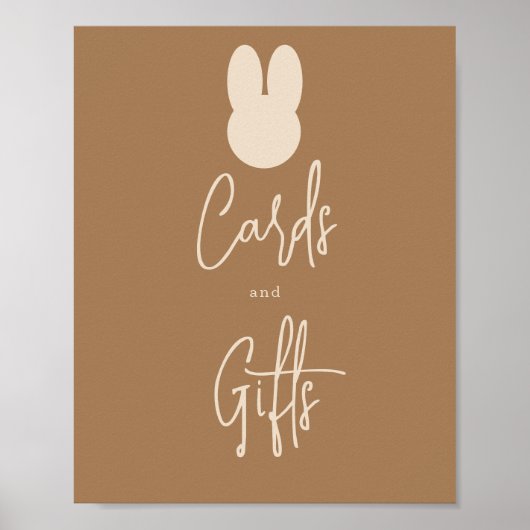 Einfache Hasenkarten und Geschenke Poster (Vorne)