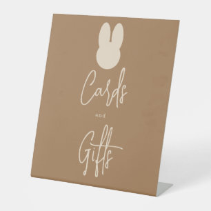 Einfache Hasenkarten und Geschenke Sockelschild