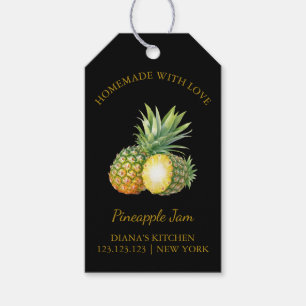 Einfache hausgemachte Ananas Jam Hang Tag l Black Geschenkanhänger
