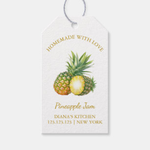 Einfache hausgemachte Ananas Jam Hang Tag l White Geschenkanhänger