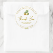 Einfache, hausgemachte Ananas-Marmelade Danke-Labe Runder Aufkleber (Tasche)