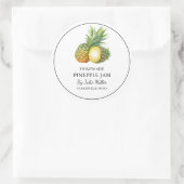 Einfache, hausgemachte Ananas-Marmelade Runder Aufkleber (Tasche)
