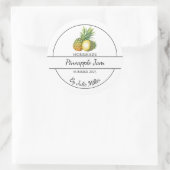 Einfache, hausgemachte Ananas-Marmelade Runder Aufkleber (Tasche)