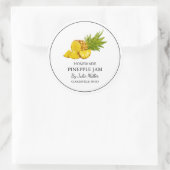 Einfache, hausgemachte Ananas-Marmelade Runder Aufkleber (Tasche)
