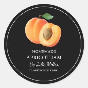 Einfache, hausgemachte Apricot-Marmelade Runder Aufkleber
