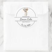 Einfache, hausgemachte Backwaren & Kochen Runder Aufkleber (Tasche)