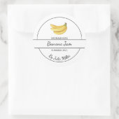 Einfache, hausgemachte Bananenjam-Marke Runder Aufkleber (Tasche)
