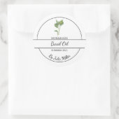 Einfache, hausgemachte Basilika-Ölmarke Runder Aufkleber (Tasche)