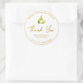 Einfache hausgemachte Birne-Marmelade Danke-Label Runder Aufkleber (Tasche)