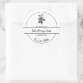 Einfache, hausgemachte Blueberry-Marke Runder Aufkleber (Tasche)