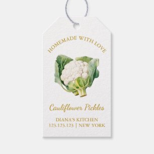 Einfache hausgemachte Blumenkohl Pickle Hang Tag W Geschenkanhänger