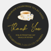 Einfache hausgemachte Chamomile Tee Dankeschön Lab Runder Aufkleber (Vorderseite)