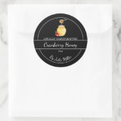 Einfache, hausgemachte Cranberry-Marke Runder Aufkleber (Tasche)