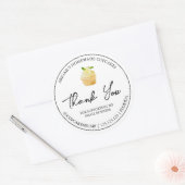 Einfache hausgemachte Cupcake Dankeschön Label Runder Aufkleber (Umschlag)