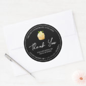 Einfache hausgemachte Cupcake Dankeschön Label Runder Aufkleber (Umschlag)
