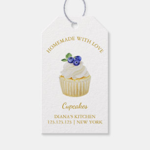 Einfache, hausgemachte Cupcake Dessert Hang Tag Geschenkanhänger