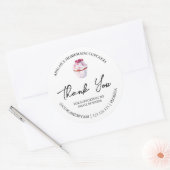 Einfache hausgemachte Cupcakes Dankeschön Label Runder Aufkleber (Umschlag)