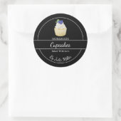 Einfache, hausgemachte Cupcakes Runder Aufkleber (Tasche)