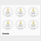 Einfache, hausgemachte Cupcakes Runder Aufkleber (Blatt)