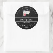 Einfache, hausgemachte Dahlia-Blase-Badewanne Runder Aufkleber (Tasche)