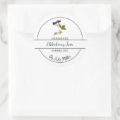 Einfache hausgemachte Elderberry-Marke Runder Aufkleber (Tasche)