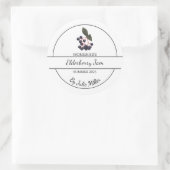 Einfache hausgemachte Elderberry-Marke Runder Aufkleber (Tasche)