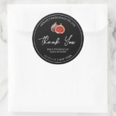 Einfache hausgemachte Fig Jam Danke Label Runder Aufkleber (Tasche)