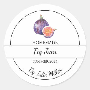 Einfache, hausgemachte Fig-Jam-Marke Runder Aufkleber