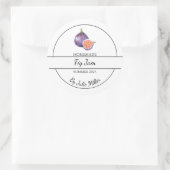Einfache, hausgemachte Fig-Jam-Marke Runder Aufkleber (Tasche)