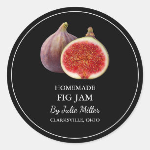 Einfache, hausgemachte Fig-Jam-Marke Runder Aufkleber