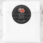 Einfache, hausgemachte Fig-Jam-Marke Runder Aufkleber (Tasche)