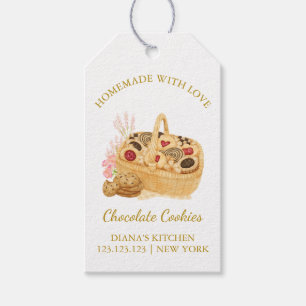 Einfache hausgemachte frische Cookies Hang Tag W Geschenkanhänger