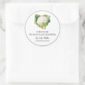 Einfache, hausgemachte, gepickte Blumenmarke Runder Aufkleber (Tasche)