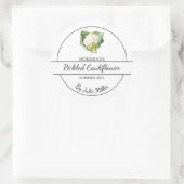 Einfache, hausgemachte, gepickte Blumenmarke Runder Aufkleber (Tasche)