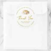 Einfache hausgemachte Ginger Root Tee Danke Label Runder Aufkleber (Tasche)