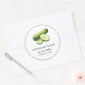 Einfache, hausgemachte Gurkenkuchelei Runder Aufkleber (Umschlag)