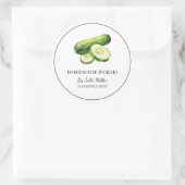 Einfache, hausgemachte Gurkenkuchelei Runder Aufkleber (Tasche)