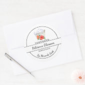 Einfache, hausgemachte Hibiskus-Blase-Badewanne Runder Aufkleber (Umschlag)