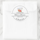 Einfache, hausgemachte Hibiskus-Blase-Badewanne Runder Aufkleber (Tasche)