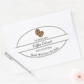 Einfache, hausgemachte Kaffeeextraktionsmarke Ovaler Aufkleber (Umschlag)