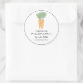 Einfache, hausgemachte Karottenleder Runder Aufkleber (Tasche)